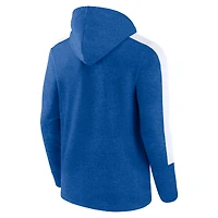 Sweat à capuche zippé en polaire pour hommes Fanatics Heather Royal Los Angeles Dodgers Gains