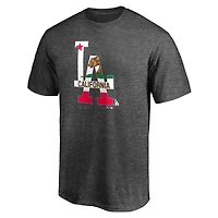 T-shirt drapeau de Californie Fanatics Heathered Charcoal pour hommes, Los Angeles Dodgers Big & Tall Hometown Collection