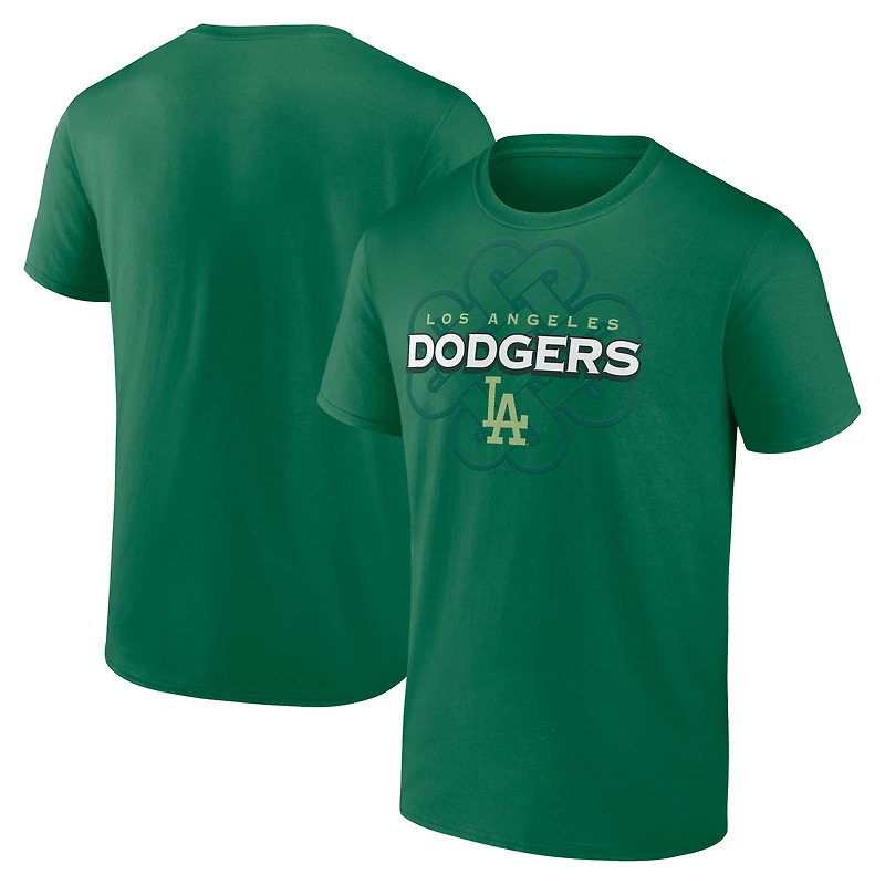 T-shirt Fanatics Kelly Green pour homme des Los Angeles Dodgers Celtic Luck