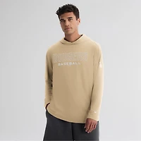 Men's Fanatics Khaki Los Angeles Dodgers Clutch Long Sleeve Hooded T-Shirt