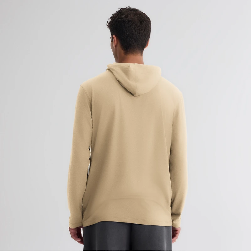 Men's Fanatics Khaki Los Angeles Dodgers Clutch Long Sleeve Hooded T-Shirt