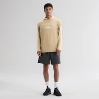 Men's Fanatics Khaki Los Angeles Dodgers Clutch Long Sleeve Hooded T-Shirt