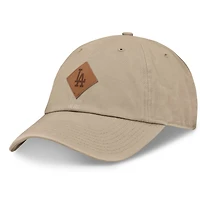 Casquette réglable non structurée microsablée kaki Los Angeles Dodgers Elements Fanatics pour hommes