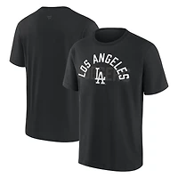 Men's Fanatics  Los Angeles Dodgers Black Out Heavyweight T-Shirt