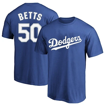 T-shirt Fanatics Mookie Betts Royal Los Angeles Dodgers avec nom et numéro pour homme