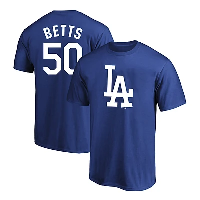 T-shirt avec nom et numéro Mookie Betts Royal Los Angeles Dodgers pour homme