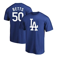 T-shirt avec nom et numéro Mookie Betts Royal Los Angeles Dodgers pour homme