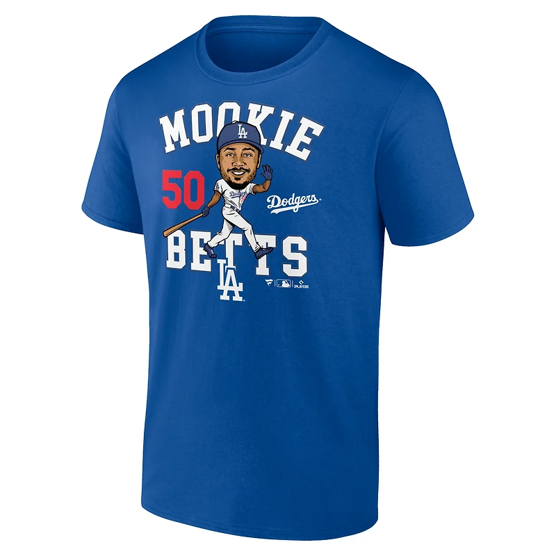 T-shirt caricature de ville natale des Fanatics Mookie Betts Royal Los Angeles Dodgers pour hommes