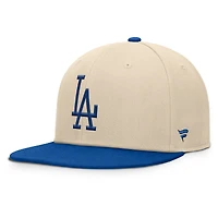 Casquette snapback Bounder Fanatics pour homme, couleur naturelle/bleu royal, collection Cooperstown des Los Angeles Dodgers