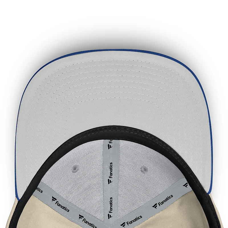 Casquette snapback Bounder Fanatics pour homme, couleur naturelle/bleu royal, collection Cooperstown des Los Angeles Dodgers