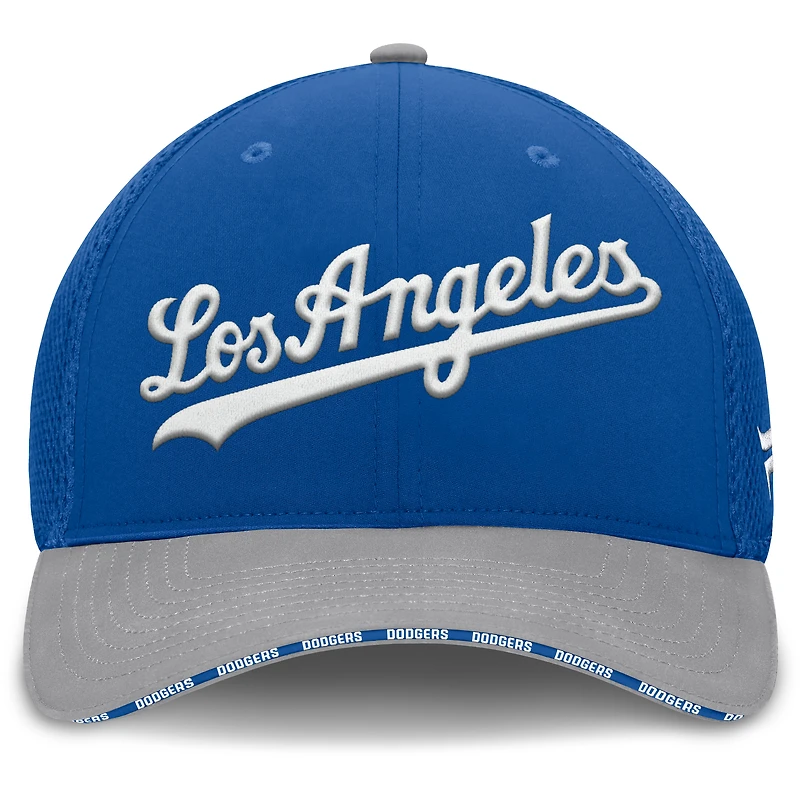 Casquette Fanatics Flex bleu royal/gris des Los Angeles Dodgers pour homme