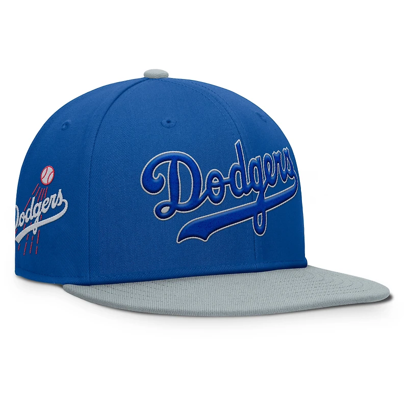Casquette ajustée Fanatics Royal/Gris des Dodgers de Los Angeles pour homme