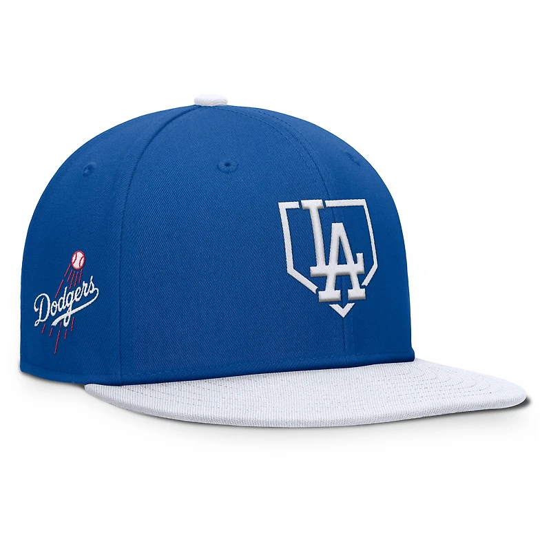 Casquette snapback Fanatics Royal/White Los Angeles Dodgers Batter's Box pour homme