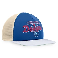 Casquette Snapback de camionneur en mousse Talley de la collection Cooperstown des Dodgers de Los Angeles Fanatics Royal/Blanc pour hommes