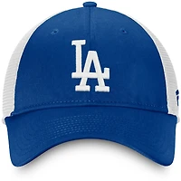 Casquette de camionneur structurée Fanatics Royal/Blanc Los Angeles Dodgers Core Snapback pour hommes