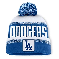 Bonnet en tricot à revers et pompon No-Doubter des Los Angeles Dodgers, bleu royal/blanc, Fanatics pour homme