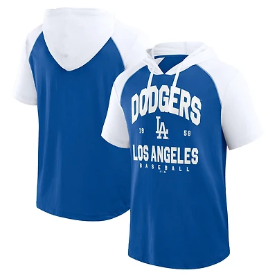 Men's Fanatics Royal/White Los Angeles Dodgers Prime Short Sleeve Pullover Hoodie