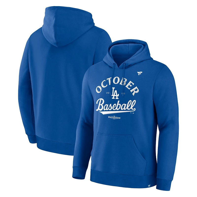 Men's Fanatics Royal Los Angeles Dodgers 2025 MLB Postseason Locker Room Hoodie