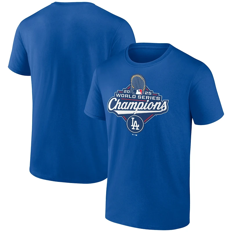 Men's Fanatics  Royal Los Angeles Dodgers 2025 World Series Champions Official Logo T-Shirt