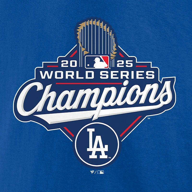 Men's Fanatics  Royal Los Angeles Dodgers 2025 World Series Champions Official Logo T-Shirt