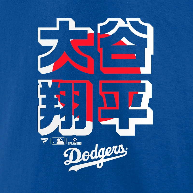 Sweat à capuche exclusif Fanatics Royal Los Angeles Dodgers pour hommes avec drapeau du Japon