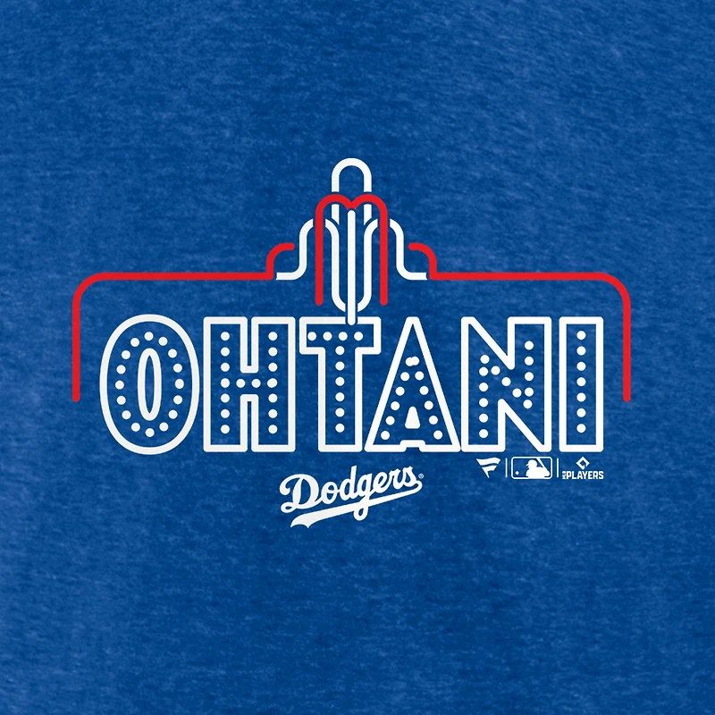 T-shirt tri-mélange néon exclusif Fanatics Royal Los Angeles Dodgers pour hommes