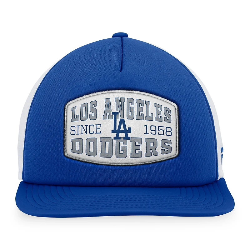 Men's Fanatics  Royal Los Angeles Dodgers Foam Front Patch Trucker Snapback Hat