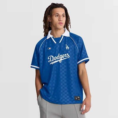 Polo à col en V Fanatics Royal Los Angeles Dodgers Homerun Raglan pour hommes