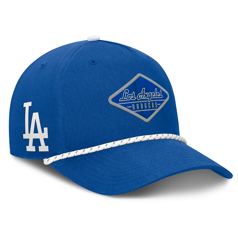 Casquette ajustable Fanatics Royal Los Angeles Dodgers Rise Rope pour homme