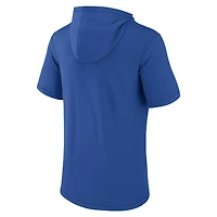 Men's Fanatics Royal Los Angeles Dodgers Short Sleeve Hoodie T-Shirt