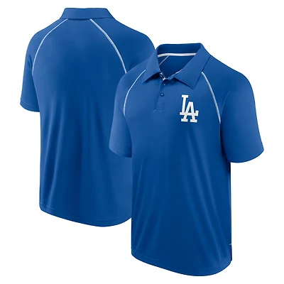 Polo raglan Fanatics Royal Los Angeles Dodgers Strong Alone pour hommes