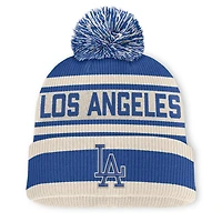 Men's Fanatics Royal Los Angeles Dodgers Tape Measure Cuffed Knit Hat with Pom
