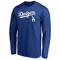 Men's Fanatics Royal Los Angeles Dodgers Team Logo Lockup Long Sleeve T-Shirt