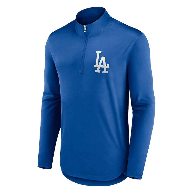 Men's Fanatics Royal Los Angeles Dodgers Tough Minded Lightweight Quarter-Zip Pullover