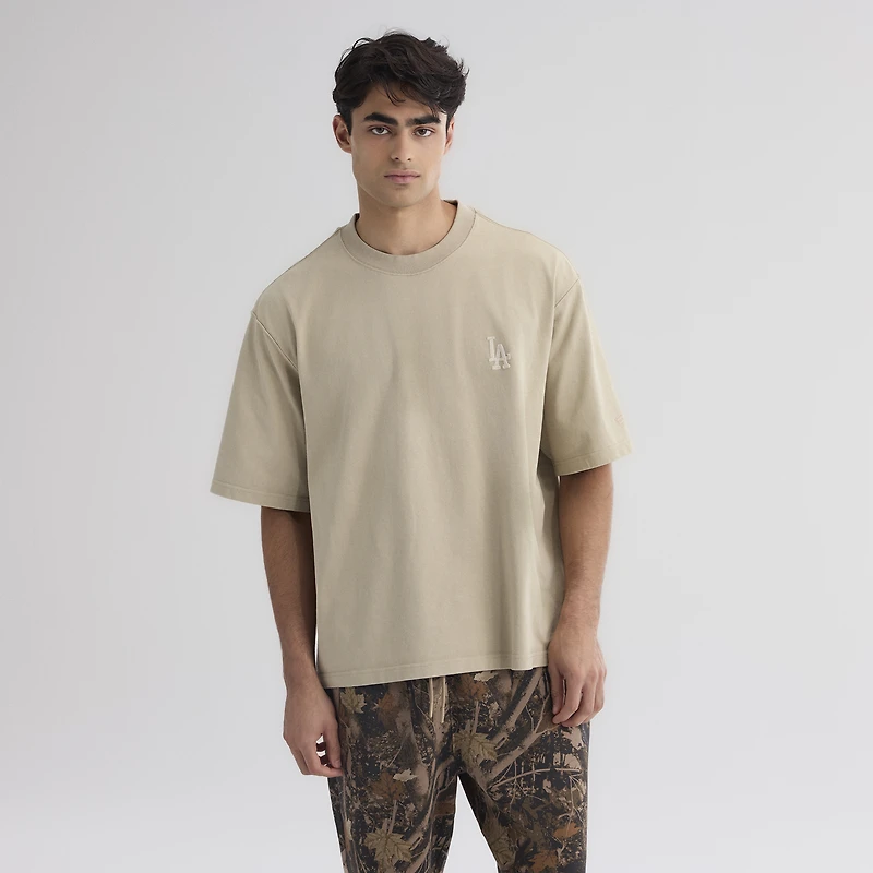 Men's Fanatics Sepia Tint Los Angeles Dodgers Iconic Heavyweight T-Shirt