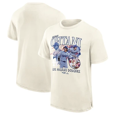Men's Fanatics Shohei Ohtani Cream Los Angeles Dodgers Montage T-Shirt