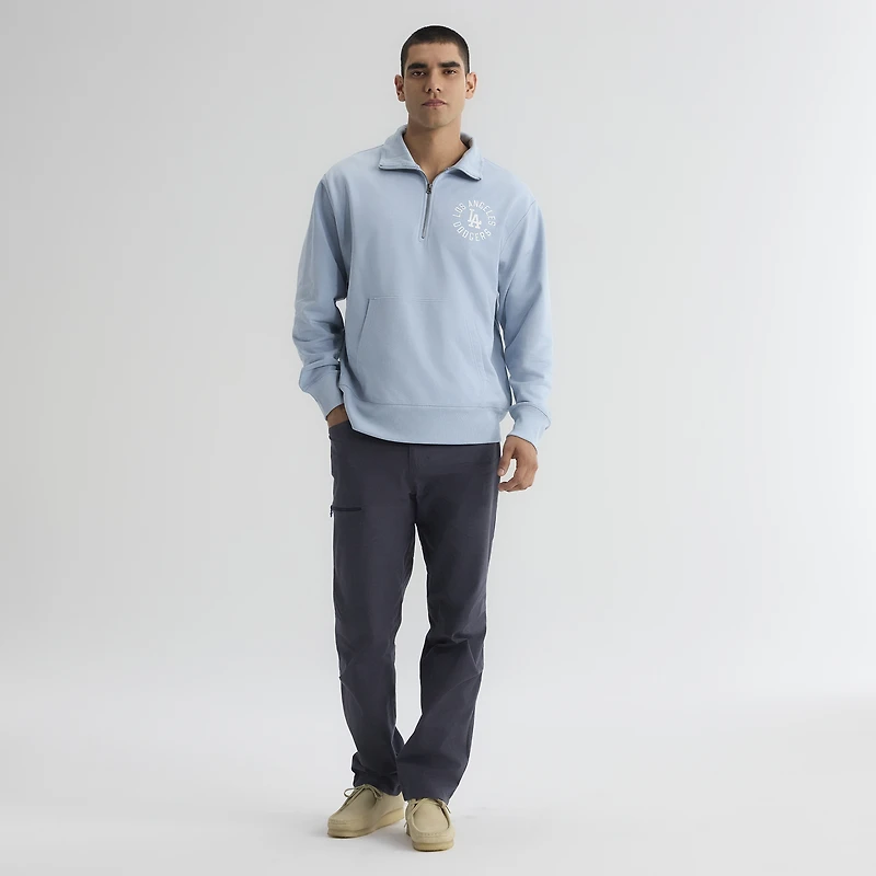 Men's Fanatics Sky Blue Los Angeles Dodgers Iconic Terry Quarter-Zip Sweatshirt