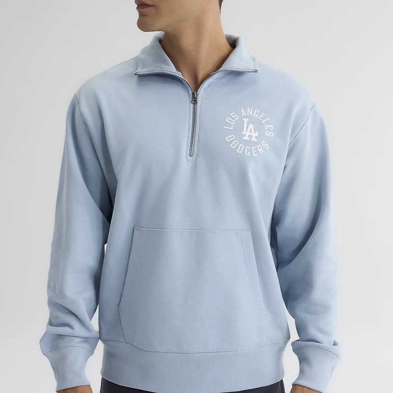 Men's Fanatics Sky Blue Los Angeles Dodgers Iconic Terry Quarter-Zip Sweatshirt