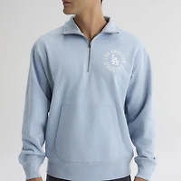 Men's Fanatics Sky Blue Los Angeles Dodgers Iconic Terry Quarter-Zip Sweatshirt