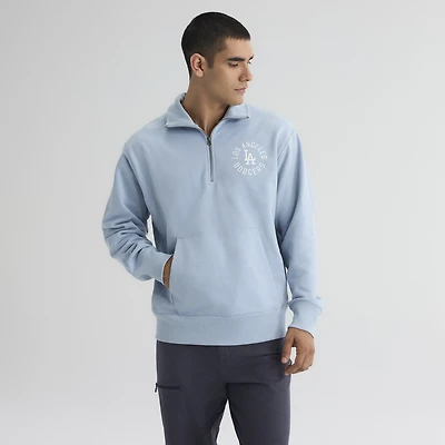 Men's Fanatics Sky Blue Los Angeles Dodgers Iconic Terry Quarter-Zip Sweatshirt