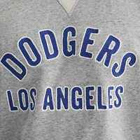 Men's Fanatics Steel Heather Los Angeles Dodgers Iconic Terry Short Sleeve Sweatshirt