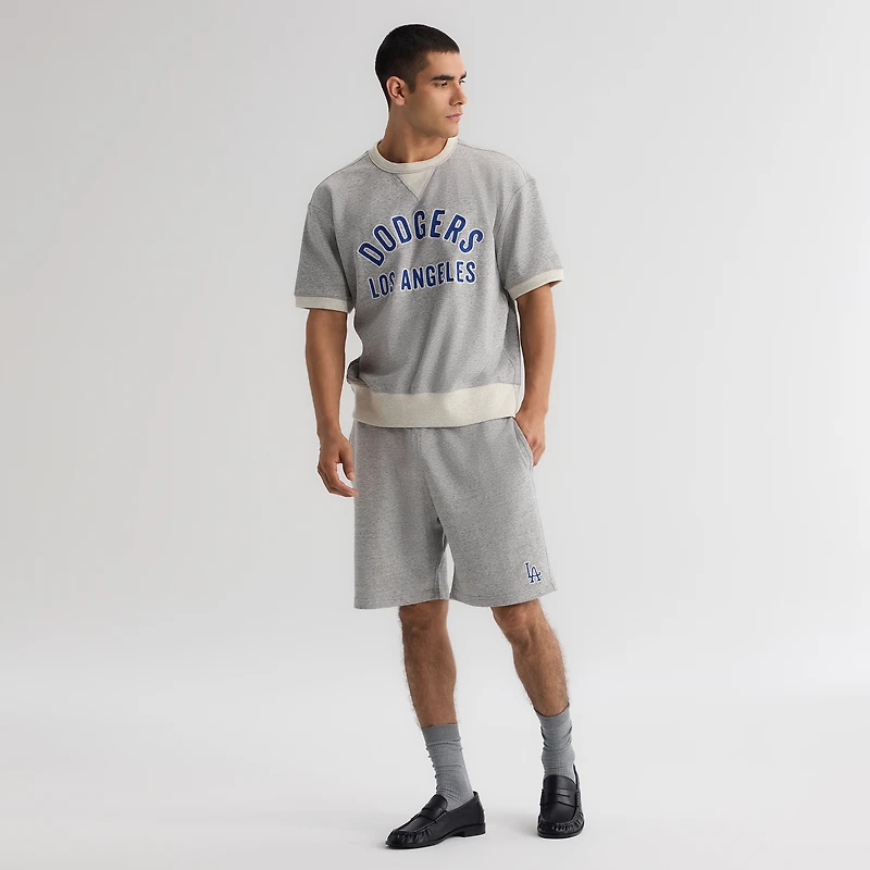 Men's Fanatics Bisque Los Angeles Dodgers Iconic Terry Warm-Up Shorts