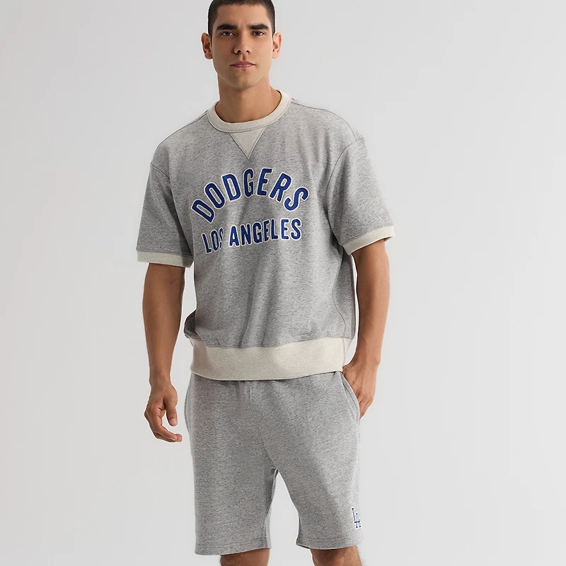 Men's Fanatics Bisque Los Angeles Dodgers Iconic Terry Warm-Up Shorts