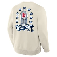 Men's Fanatics  Tan Los Angeles Dodgers 9x Champs Crewneck Sweatshirt