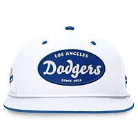 Casquette Snapback Iron Golfer Fanatics pour hommes, Los Angeles Dodgers, Cooperstown Collection, blanche