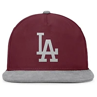 Men's Fanatics Wine Los Angeles Dodgers Front Office Snapback Hat