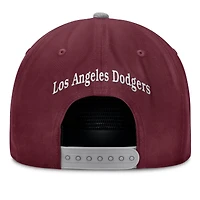 Casquette snapback du front office des Los Angeles Dodgers Fanatics Wine pour hommes