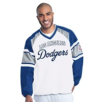 Men's G-III Sports by Carl Banks  White/Royal Los Angeles Dodgers Infield Play Raglan V-Neck Pullover