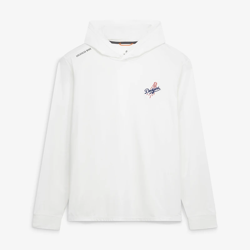 Men's Greatness Wins White Los Angeles Dodgers Core Tech Lightweight Hoodie