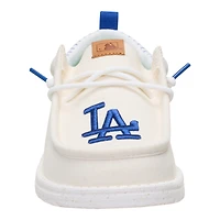 Chaussures décontractées à enfiler Hey Dude blanches Los Angeles Dodgers Wally pour hommes